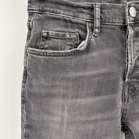 Allsaints men’s gray skinny punk Y2K grudge distress cigarette jeans size 30 - Picture 2 of 16
